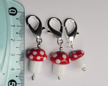 Load image into Gallery viewer, Set of Mushroom Stitch Markers. *LIMITED AVAILABLE *
