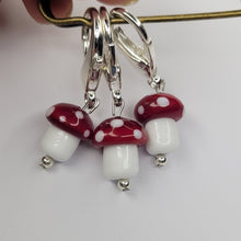 Load image into Gallery viewer, Set of Mushroom Stitch Markers. *LIMITED AVAILABLE *
