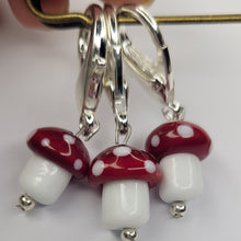 Load image into Gallery viewer, Set of Mushroom Stitch Markers. *LIMITED AVAILABLE *
