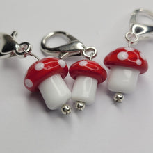 Load image into Gallery viewer, Set of Mushroom Stitch Markers. *LIMITED AVAILABLE *
