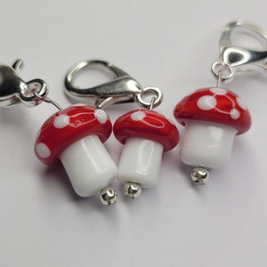 Set of Mushroom Stitch Markers. *LIMITED AVAILABLE *